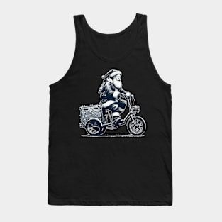 Santa Claus on cargo bike Tank Top